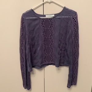 Medium blue #mintblue long sleeve top